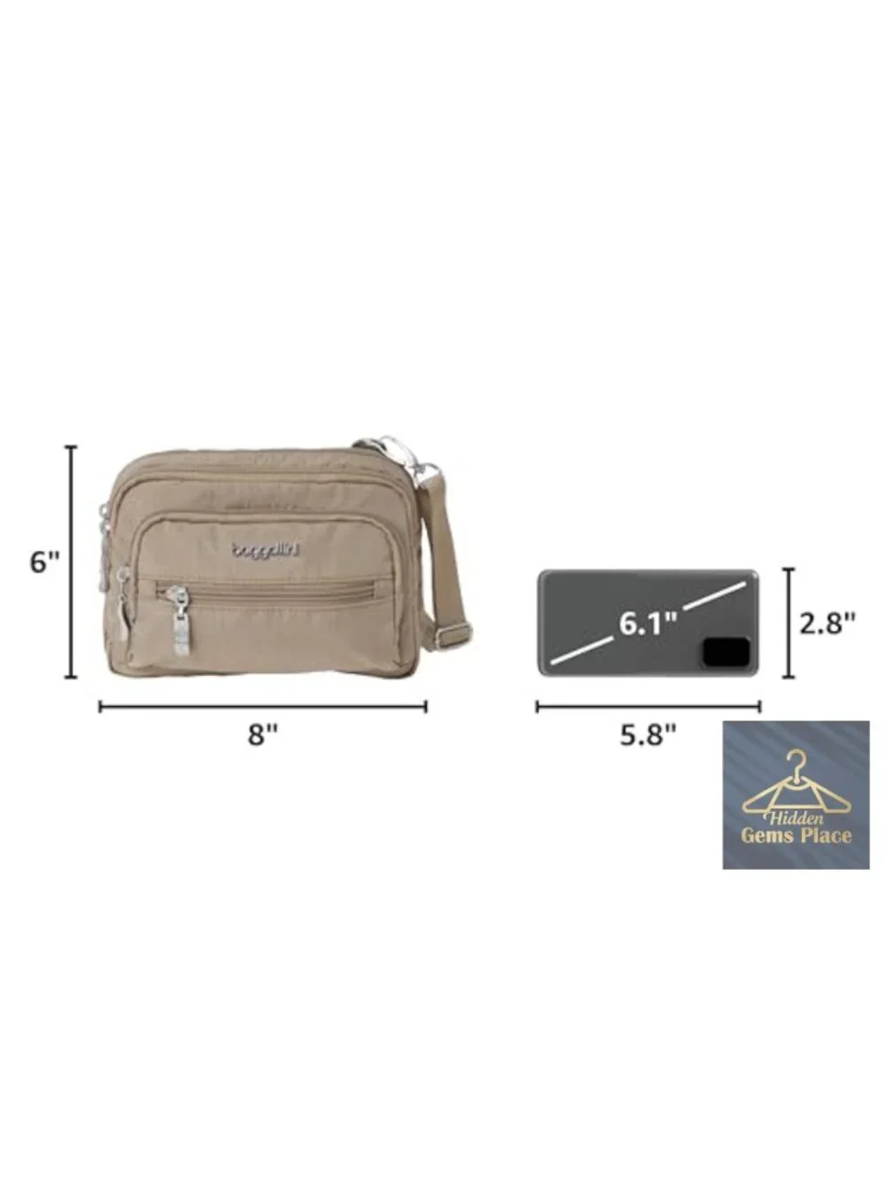 Convertible Crossbody Fanny Pack - Lightweight Nylon Travel Bag